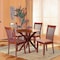 Baxton Studio Lore Modern and Contemporary Grey Fabric and Walnut Brown Finished Wood 5-Piece Dining Set 174-9879-10891-Zoro - alternate 9